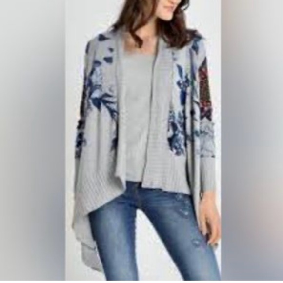 Desigual open cardigan with sequin detail, size M - Picture 2 of 6